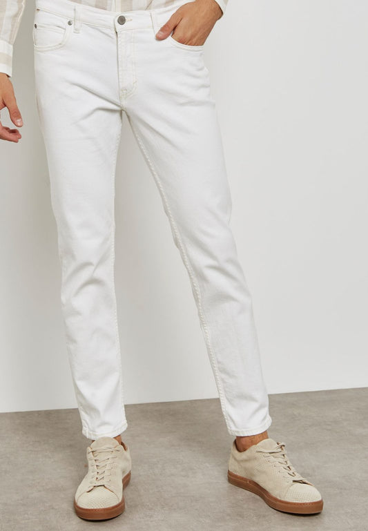 White stretched denim slimfit