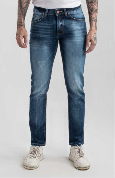 Denim stretch (D-blu) cotton jeans ( b2b leftover)