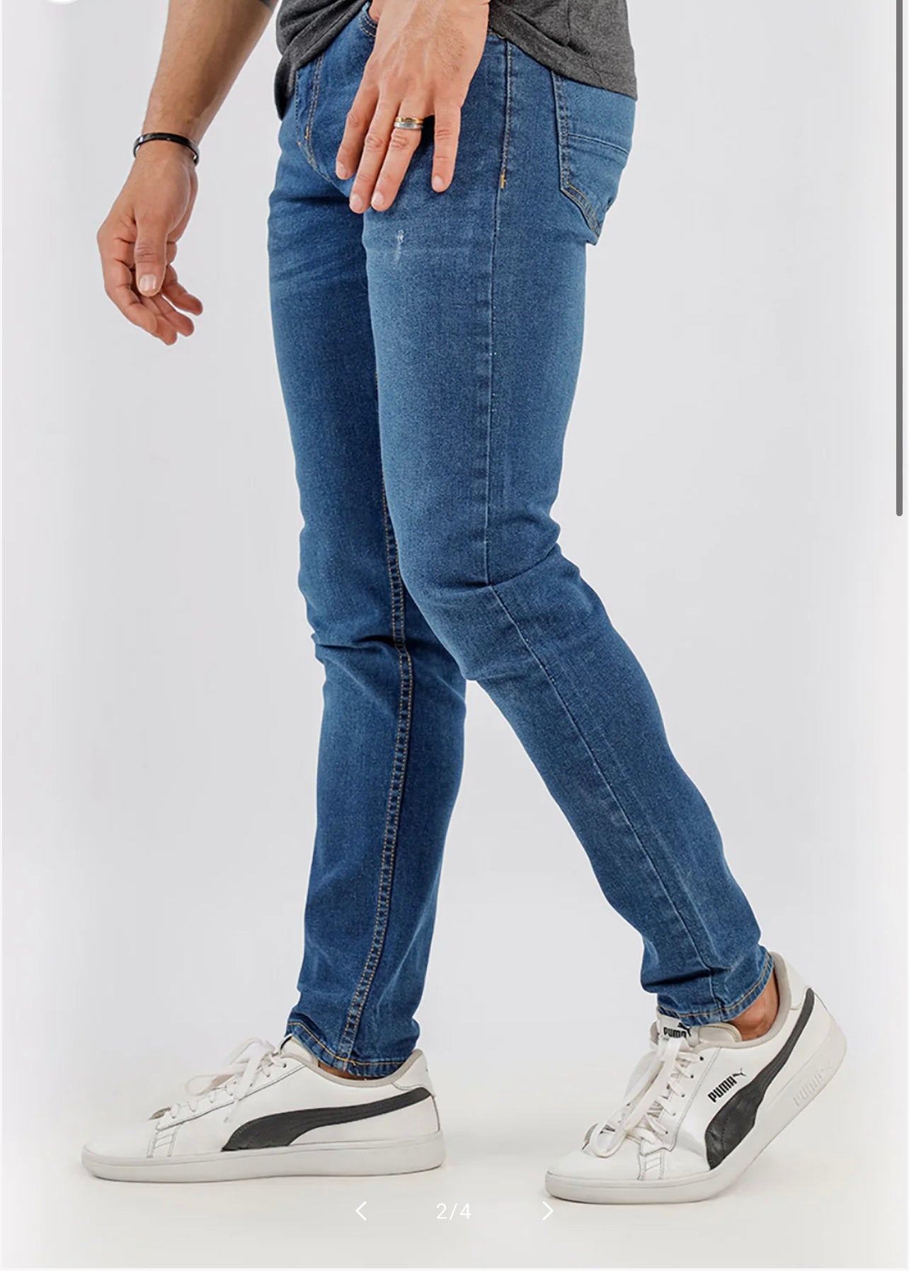 Denim stretch (L-blu) cotton jeans ( b2b leftover)