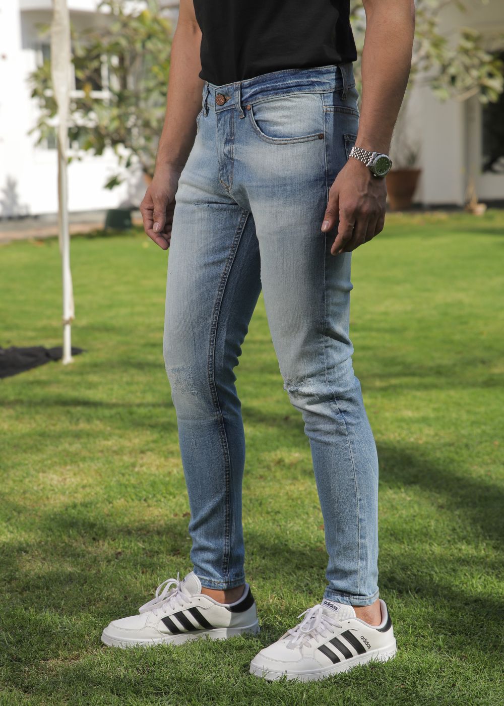 Denim-co ice-gry blue jeans slimfit