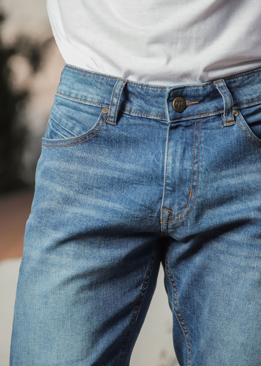 Denim-co mid blue jeans slim fit