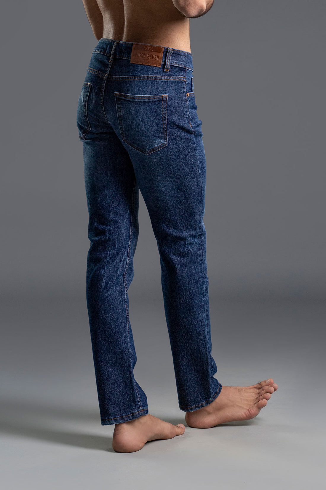 Denim-co dark blue jeans slim fit