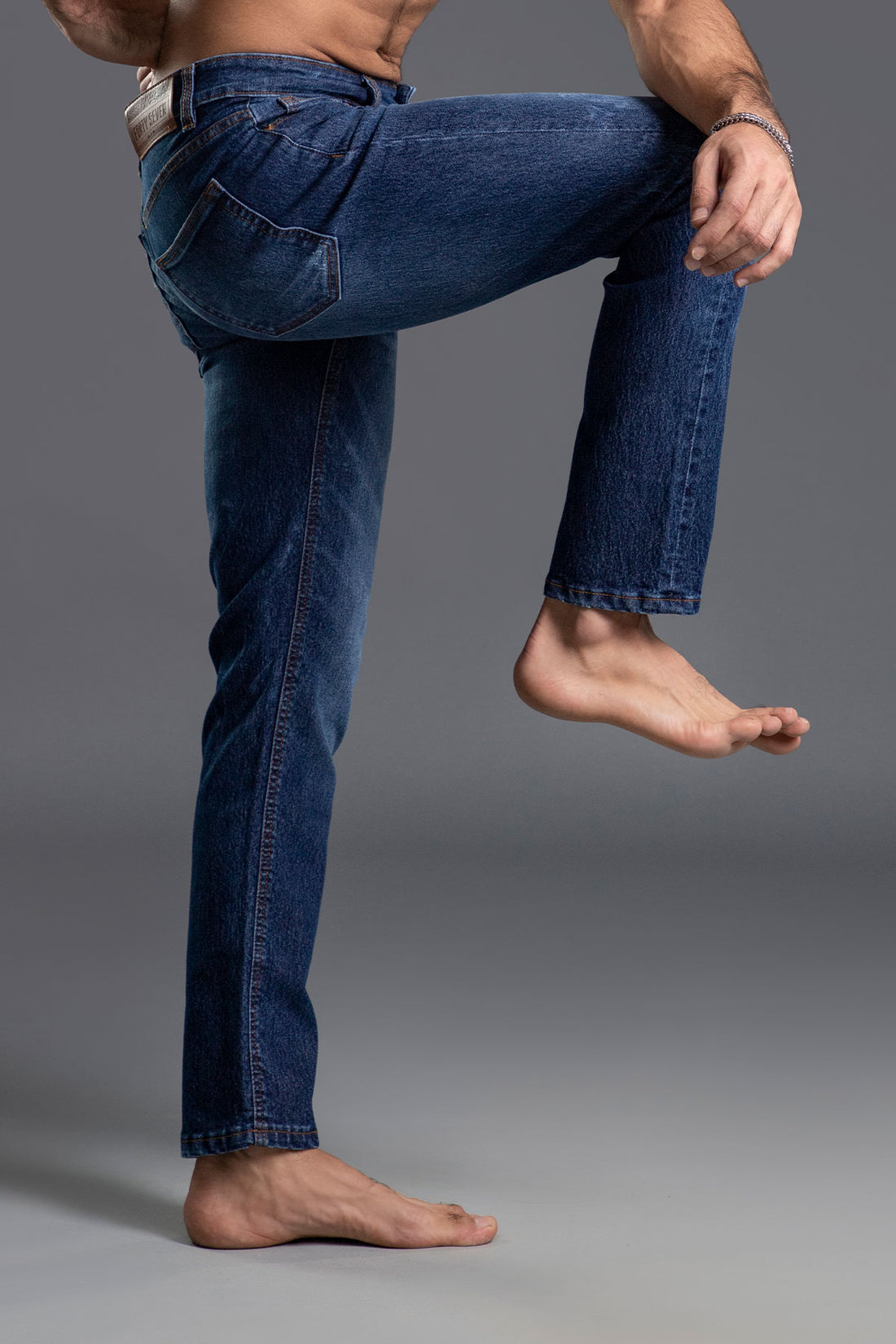 Denim-co dark blue jeans slim fit