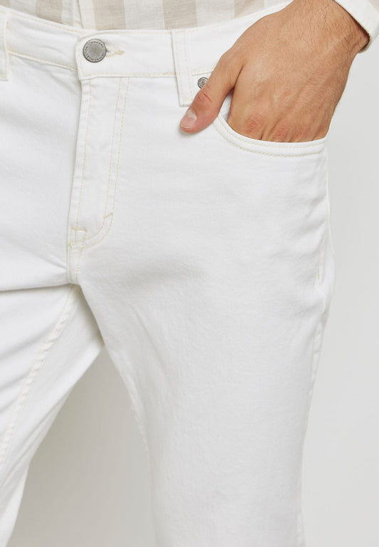 White stretched denim slimfit