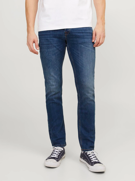 Mid blue stretched denim slimfit