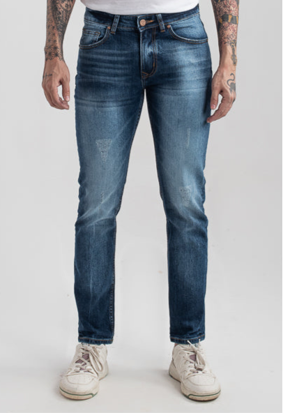 Denim stretch (D-blu) cotton jeans ( b2b leftover)