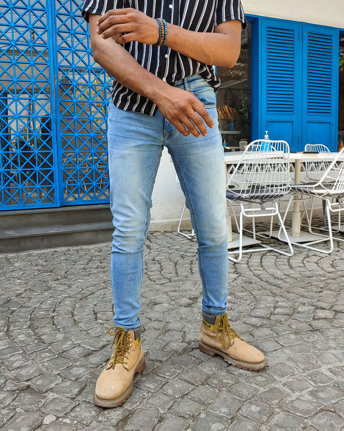 Denim-co ice blue jeans slimfit