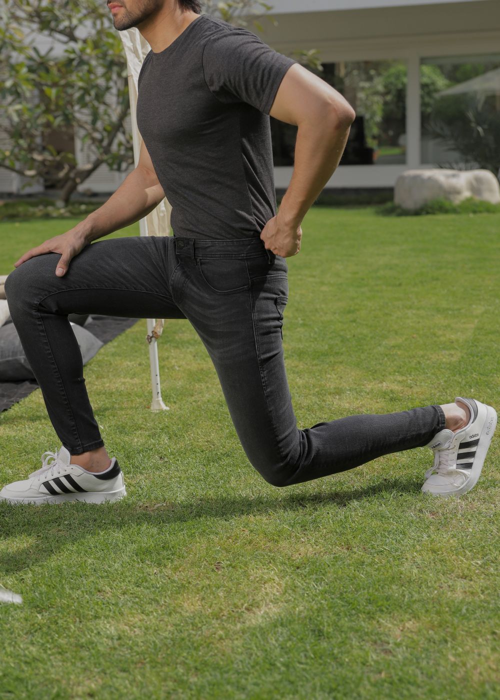 Denim-co mid blk jeans slimfit