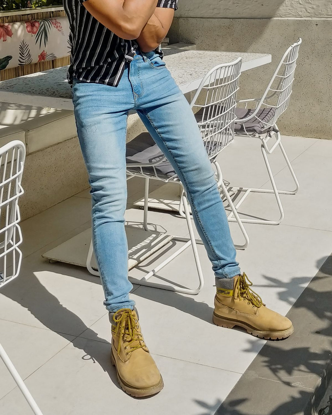 Denim-co ice blue jeans slimfit